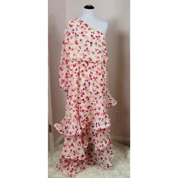 ALEXIS Target Sz 3x Pink Ruffle One Shoulder Dress NWT - Picture 8 of 9